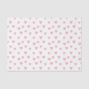 Light Pink Love Hearts Pattern Decoupage Tissue Paper