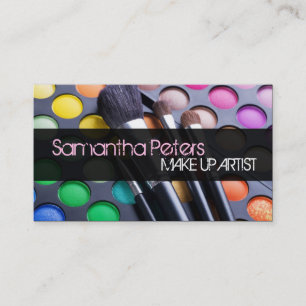 Light Pink Make Up Artist Palette Business Card