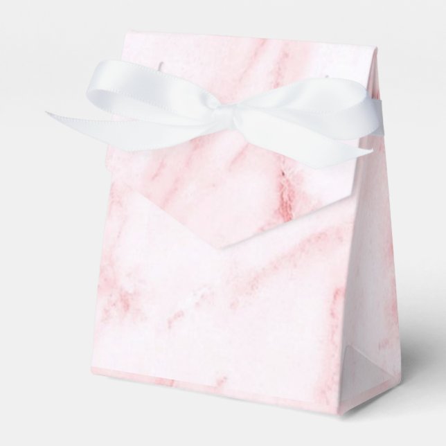 Light Pink Marble Favour Box (Front Side)