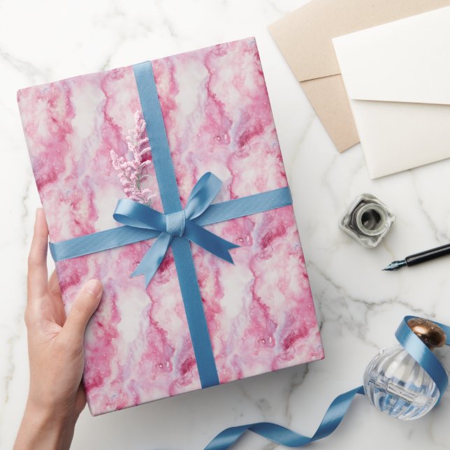 Light Pink Marble  Wrapping Paper (Gifting)