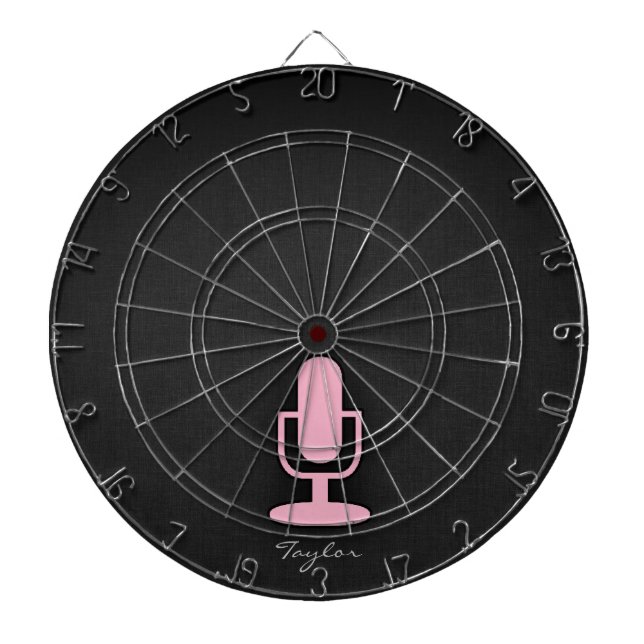 Light Pink Microphone Dartboard (Front)