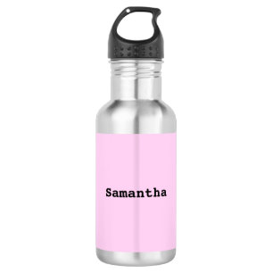 Light Pink Minimalist Simple Personalised Name 532 Ml Water Bottle