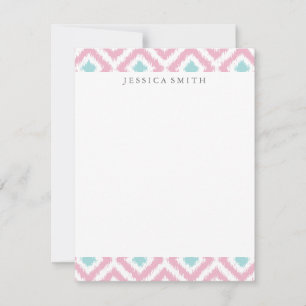 Light Pink Mint Ikat Pattern