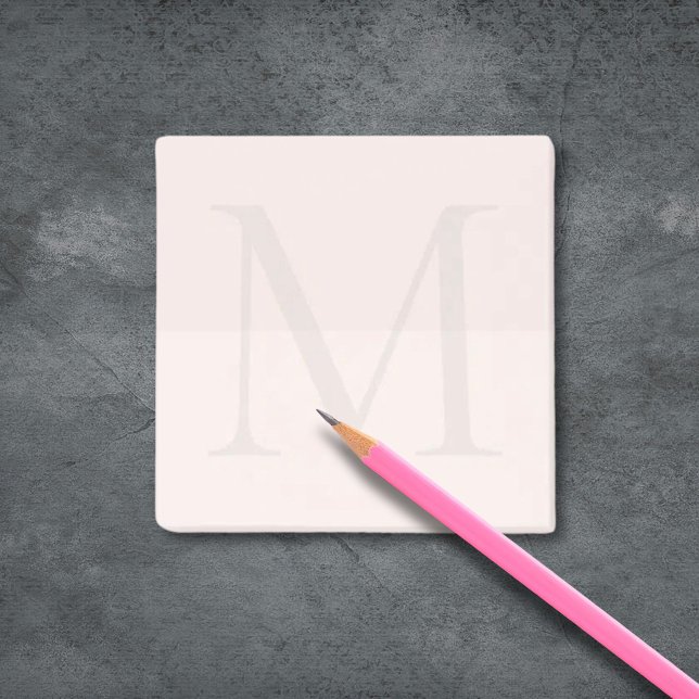 Light Pink Monogram Initial  Post-it Notes (Creator Uploaded)