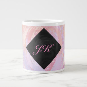 Light Pink Monogram Large Coffee Mug