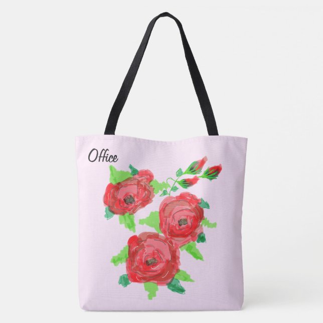 Light Pink Office Tote Bag (Back)