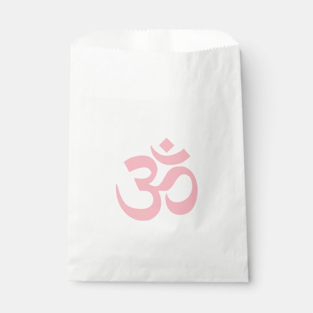 Light Pink Om Symbol Favour Bags (Front)