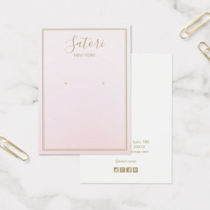 Light Pink Ombre Signature Font Earring Display