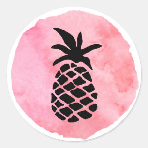 Light Pink Pineapple Classic Round Sticker
