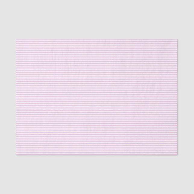 Light Pink Pinstripes Stripes Tissue Paper (Front)