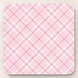 Light Pink Plaid Coaster