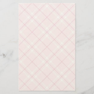 Light Pink Plaid Stationery