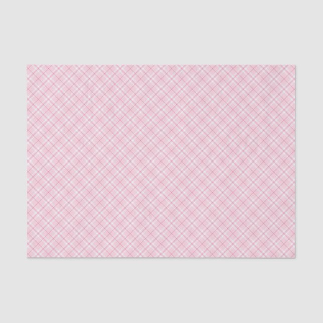 Light Pink Plaid Tissue Paper (Front)