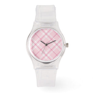 Light Pink Plaid Watch