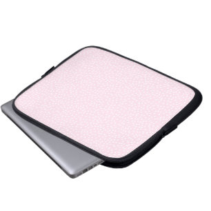 light pink polka dot laptop sleeve