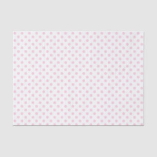 Light Pink Polka Dot on White Tissue Paper