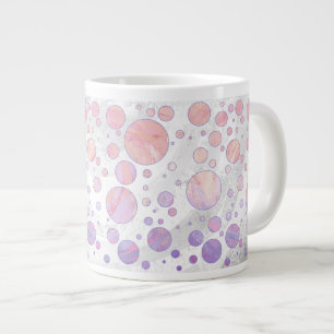 Light Pink Polka Dot Pattern Large Coffee Mug