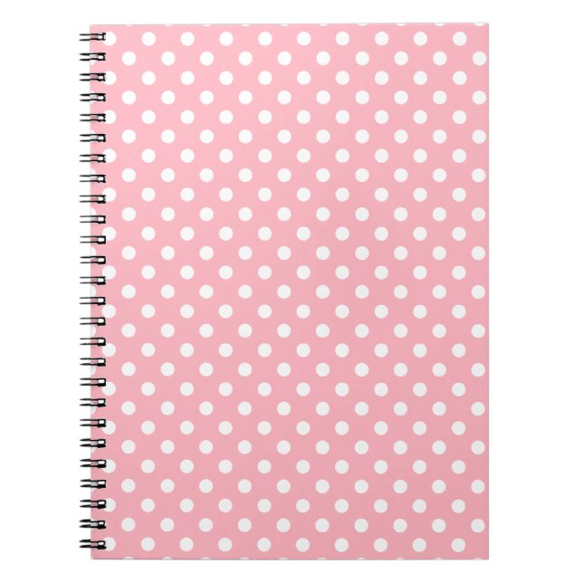 Light Pink Polka Dots Notebook (Front)