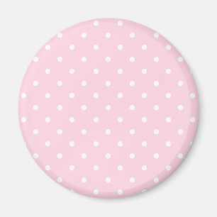 Light Pink Polka Dots Pattern Magnet