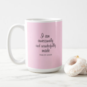 Light Pink Positive Bible Affirmation Simple Coffee Mug