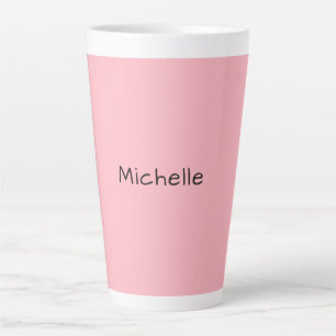 Light Pink Professional Unique Casual Handwriting Latte Mug