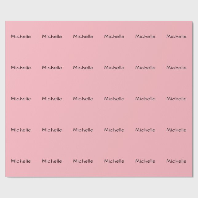 Light Pink Professional Unique Casual Handwriting Wrapping Paper (Flat)