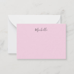 Light Pink Professional Unique Classic Handwriting Card