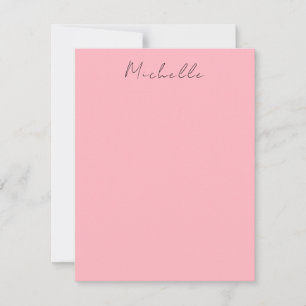 Light Pink Professional Unique Classic Handwriting Card
