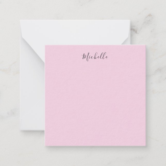 Light Pink Professional Unique Classic Handwriting Card (Front)