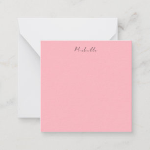 Light Pink Professional Unique Classic Handwriting Card
