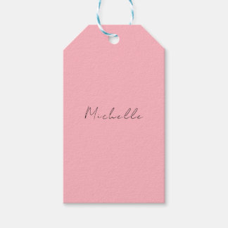 Light Pink Professional Unique Classic Handwriting Gift Tags