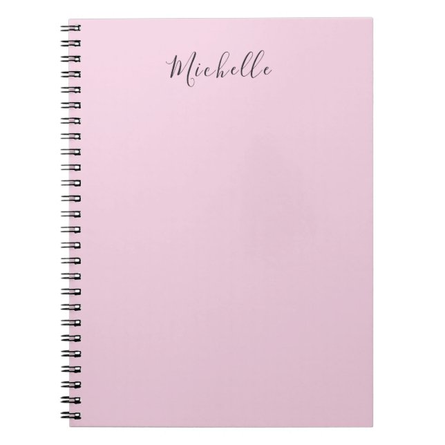 Light Pink Professional Unique Classic Handwriting Notebook (Front)