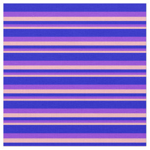 Light Pink, Purple, and Blue Coloured Stripes Fabric
