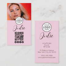 Light Pink QR Code, Logo, and Photo Makeup