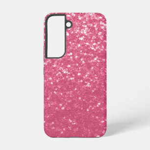 Light pink rose faux sparkles glitter samsung galaxy case