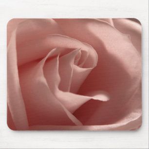Light Pink Rose Floral Photo Pretty Flower Petals Mouse Mat