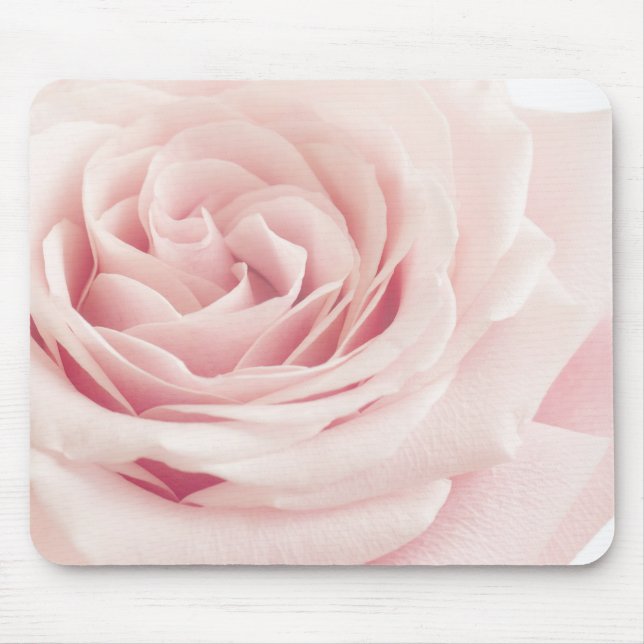 Light Pink Rose Flower - Roses Flowers Floral Mouse Mat (Front)