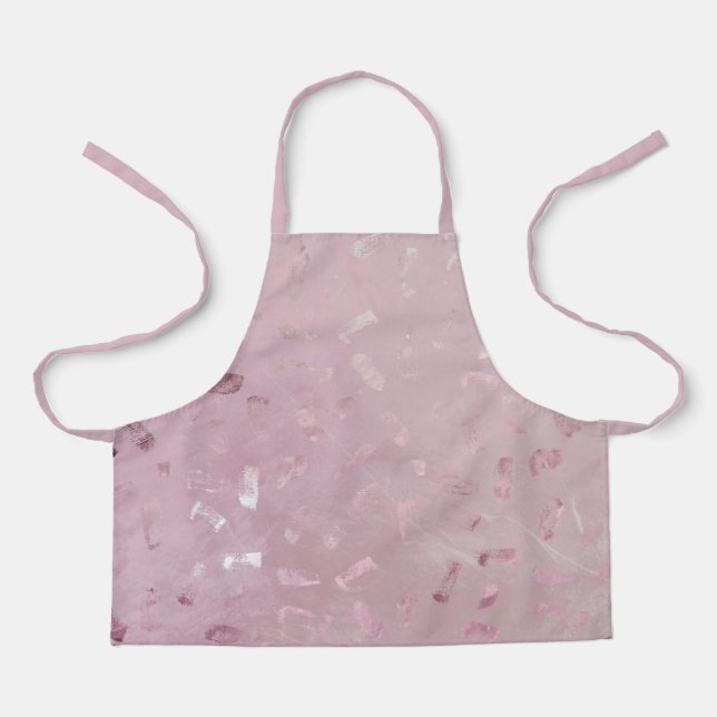 Light Pink Rose Gold Glitter Apron (Front)