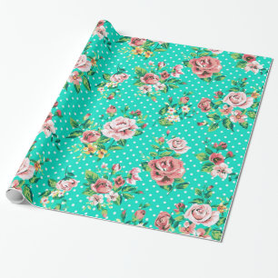Light Pink Roses And Buds Wrapping Paper