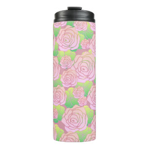 Light Pink Roses Thermal Tumbler