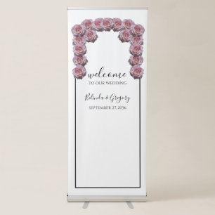 Light Pink Roses Wedding Welcome Sign