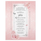 Light Pink Silver Quince DIY Scroll Invitations