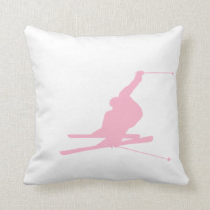 Light Pink Snow Skiing Cushion