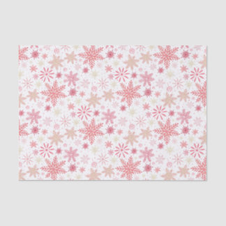 Light Pink Snowflakes Christmas Tissue Paper