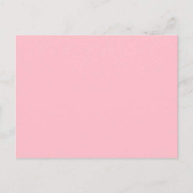 Light Pink Solid Colour Girly Pastel Postcard (Front)