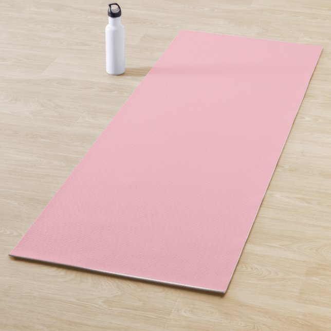 Light Pink Solid Colour Girly Pastel Yoga Mat (In Situ)