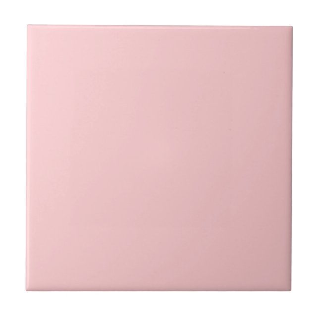 Light Pink Solid Colour Modern Elegant Chic Tile (Front)