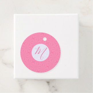 Light Pink Squiggly Squares Personalized Party Favour Tags