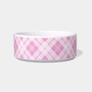 Light pink tartan Christmas holidays pattern Bowl