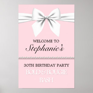 Light Pink Tiffany Theme Party Welcome Sign